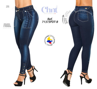 Jeans Levantacola 71373PDT-B - Petroleo