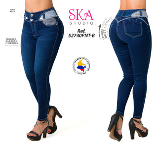 Jeans Levantacola 52740PNT-B - Azul Oscuro