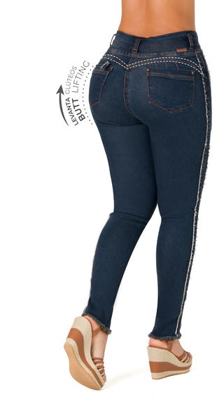 Jean Levanta Cola Skinny Secret Love 21425DPNT-B - Azul Oscuro