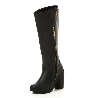 Calzado Modelo Tacon Ancho 4C261BOTA - Negro