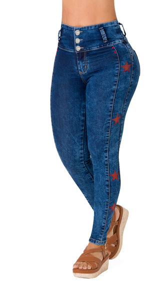 Jean Levanta Cola Skinny CHNT 71341PAP-B - Azul Oscuro