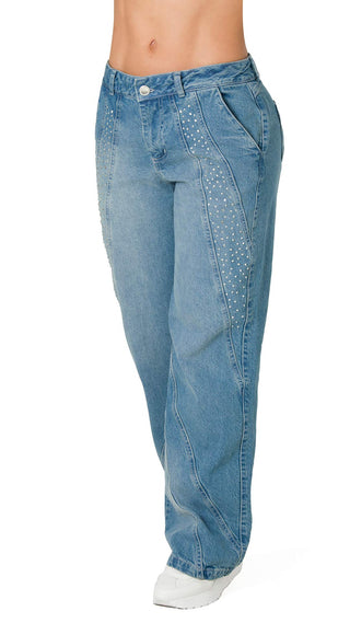 Jeans Bota Recta 52725PDR-B - Azul Medio