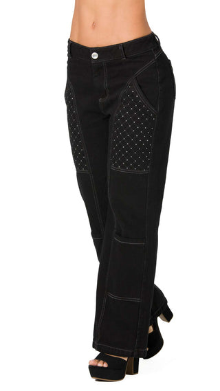 Jeans Rigido Bota Recta 52755PDR-B - Negro