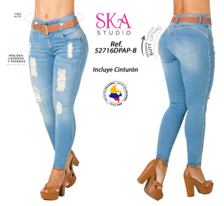 Jeans Levantacola 52716DPAP-B - Azul Medio