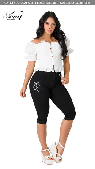 Blusa Manga Corta 4B6288B - Blanco