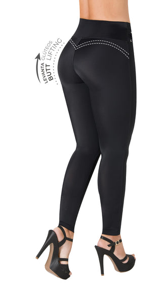 Legging push up con Faja interna 5L847BPCP-N - Negro