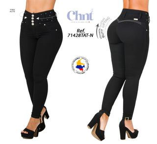 Jeans Talle Alto 71428TAT-N - Negro