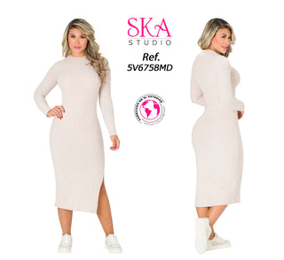 Vestido Midi 5V6758MD - Beige