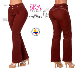 Jeans Bota Recta 52773PNR-N - Terracota