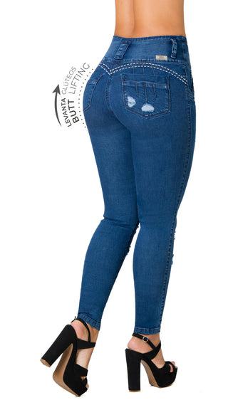 Jean Levanta cola skinny Ska 52515PCP-B - Azul Oscuro