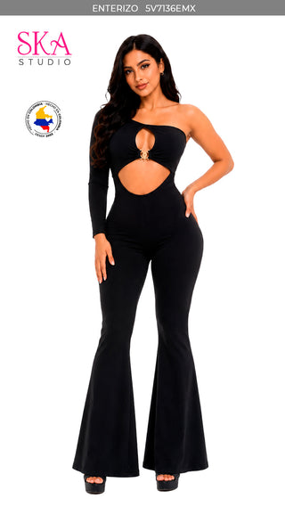 Enterizo con Escotes  5V7136EMX - Negro