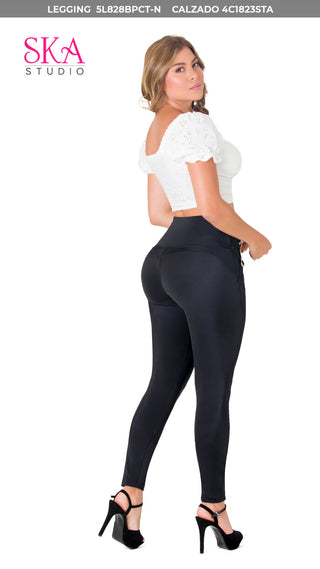 Leggings Levantacola Faja Interna 5L828BPCT-N - Negro