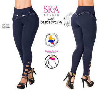 Legging Pretina Control 5L951BPCT-N - Azul