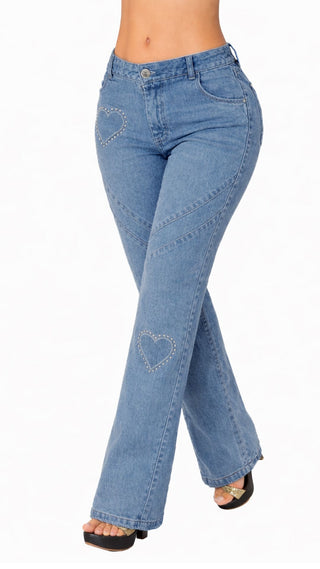 Jeans Rigido Bota Recta 52750PDR-B - Azul