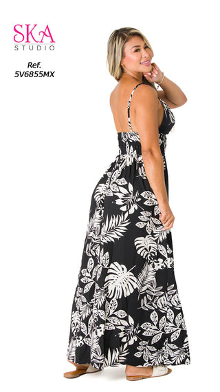Vestido Maxi Estampado  5V6855MX - Estampado