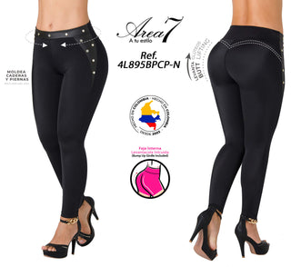 Leggings Levanta Cola Area7 4L895BPCP-N - Negro