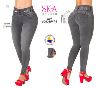 Jean Levantacola Skinny 52628PAT-B - Gris
