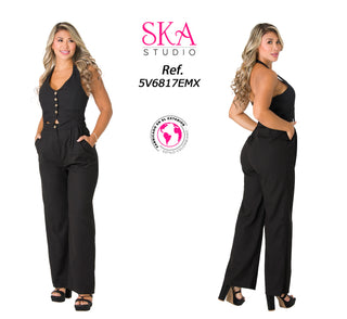 Enterizo con Botones 5V6817EMX - Negro