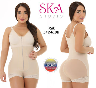 Faja bdyshort con brasier 5F246BB - Beige