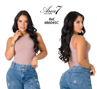 Crop Top Cuello Halter 4B6045C - Palo de Rosa