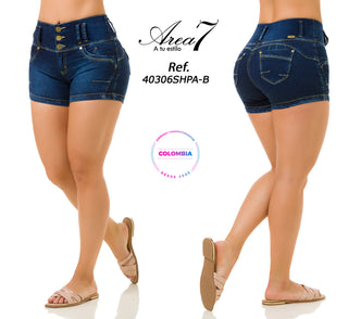 Orozco Shorts Levantacola Pretina Ancha 40306SHPA-B - Azul Oscuro