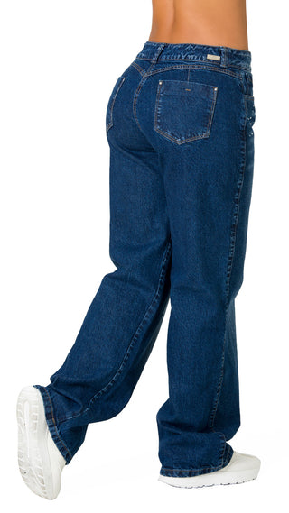 Jeans Rigido Levantacola 52723PDR-B	 - Azul Oscuro