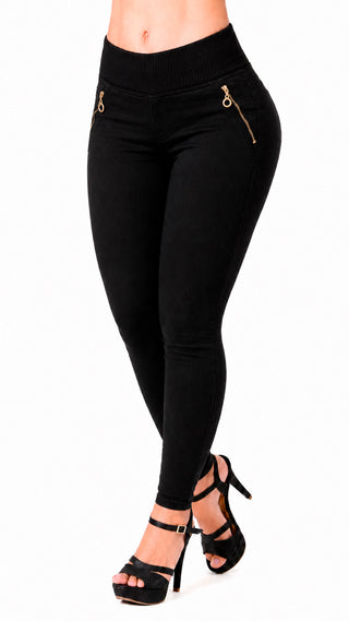 High Rise Black Stretch Ankle Jeans 52815PET-B
