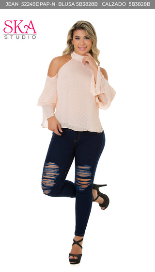 Blusa Manga Larga 5B3828B - Mandarina