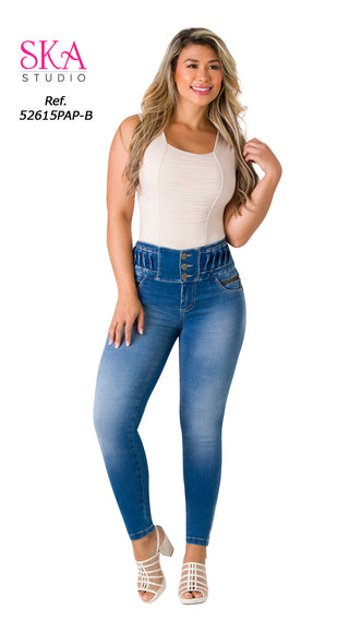 Jean Levantacola Stretch Ska 52615PAP-B - Azul Medio