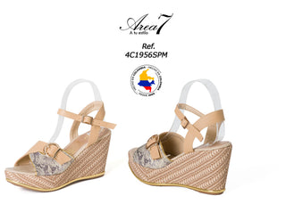 Sandalia Plataforma Media 4C1956SPM - Camel