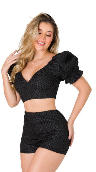 Conjunto Short 7V6115LMN - Negro