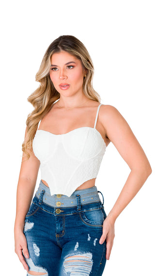 Crop Top 7B6215C - Marfil