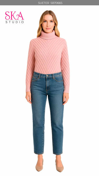 Sueter Cuello tortuga 5B7066S - Rosado