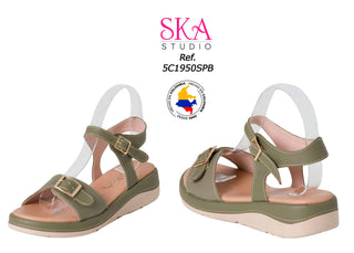 Sandalia Plataforma Bajo 5C1950SPB - Verde
