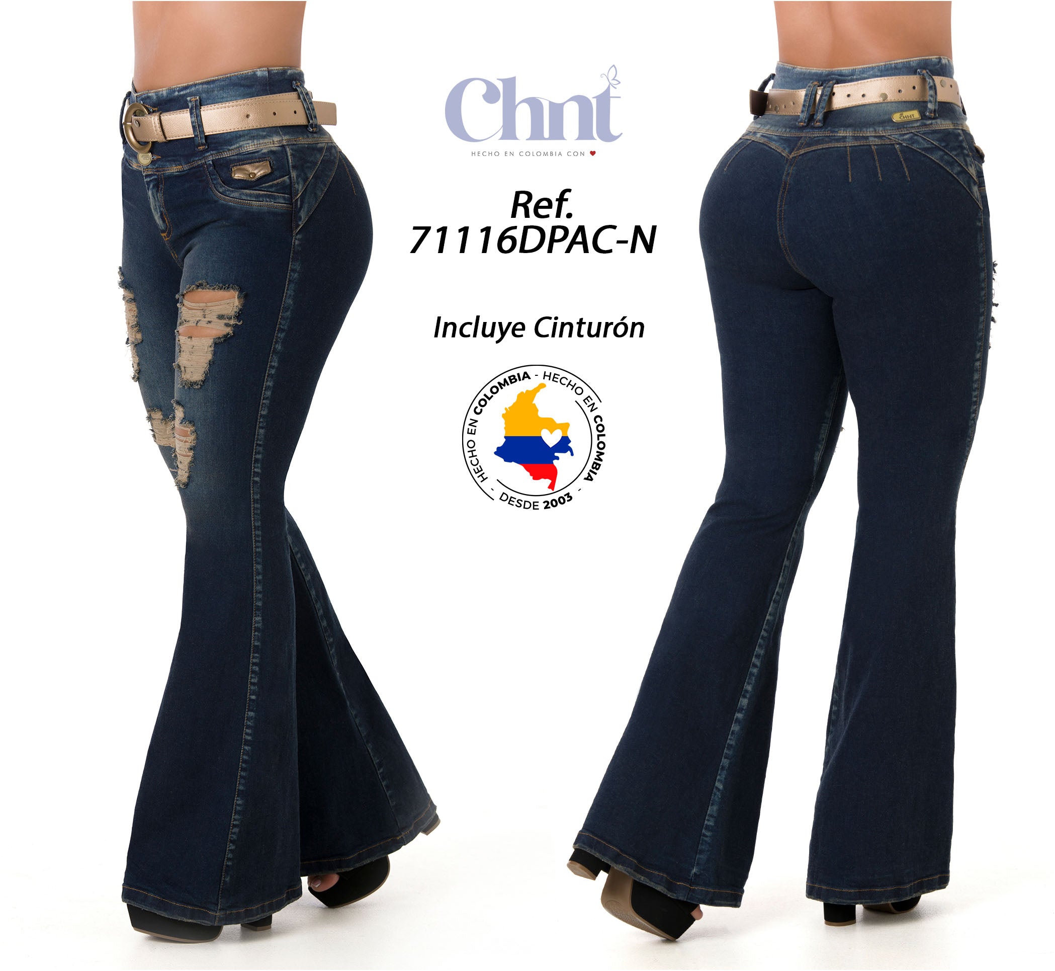 jeans bota campana en ingles