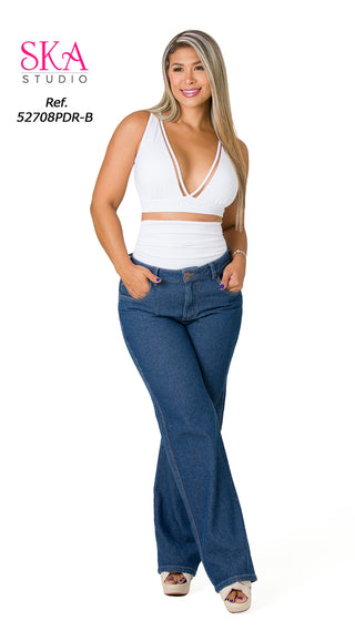 Jeans Rigido 52708PDR-B - Azul Medio