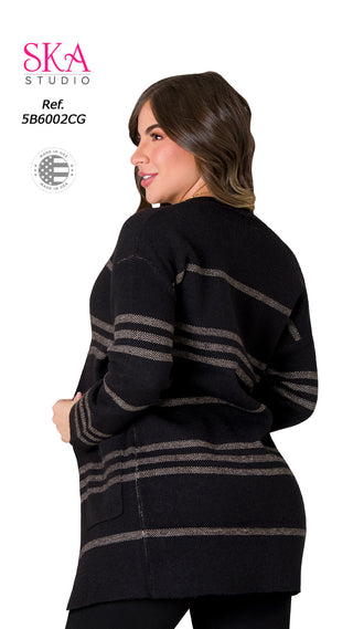 Cardigan Sin Ajuste 5B6002CG - Negro