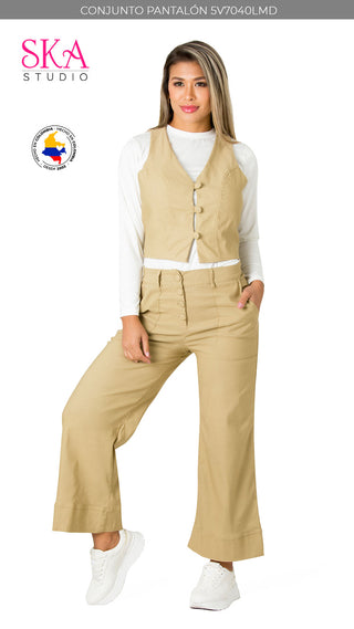Conjunto Pantalon Culotte 5V7040LMD - Camel