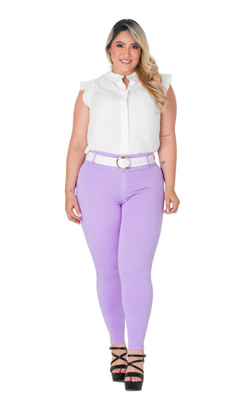 Jean Levanta Cola Skinny Ska 52554PNT-N - Lila
