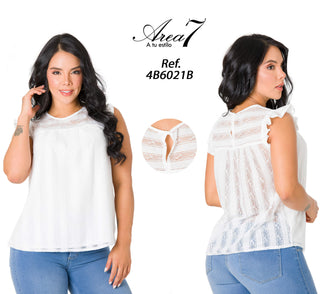 Blusa SemiFormal 4B6021B - Blanco