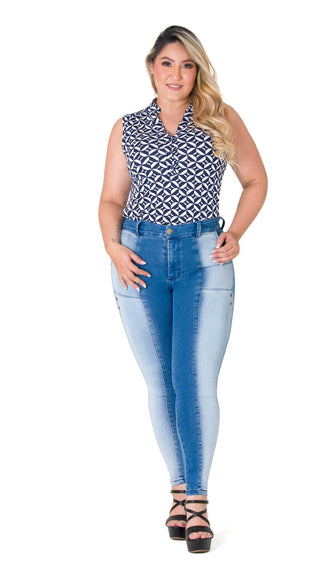Jean Levanta Cola Skinny Ska 52546PDP-N  - Azul Medio