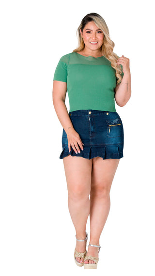 Falda Levanta Cola CHNT 71319FAPD-B - Azul Oscuro