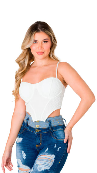 Crop Top 7B6215C - Marfil