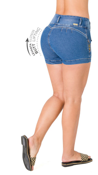 Short Levanta Cola Ska 52579SHPN-N - Azul Medio