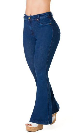 Herrera Jeans Levantacola Bota Campana 40394PDC-B - Azul Oscuro