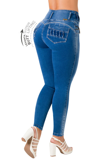 Jean Levantacola Stretch Ska 52615PAP-B - Azul Medio