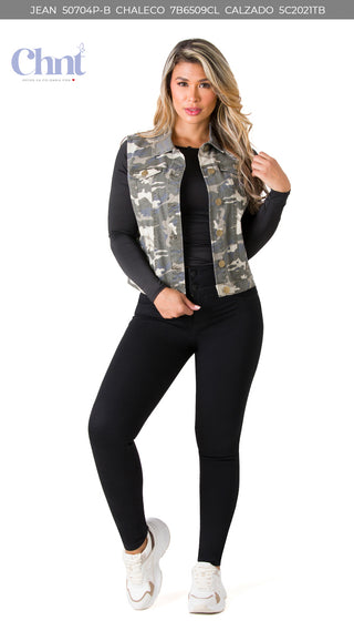 Camo Print Chaleco 7B6509CL - Estampado