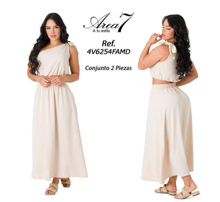 Conjunto Falda Midi 4V6254FAMD - Beige