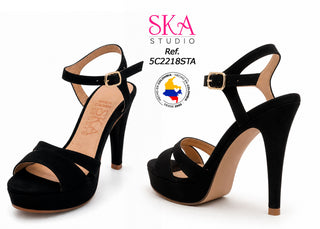 Sandalia Tacon Alto 5C2218STA - Negro
