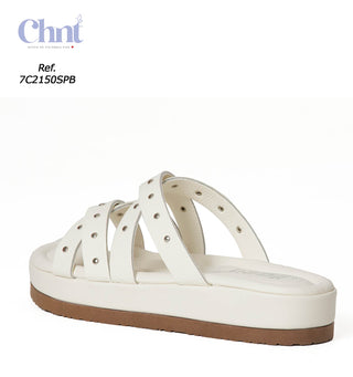 Sandalia Con Taches 7C2150SPB - Blanco